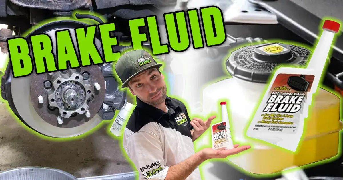 how to clean brake fluid off concrete